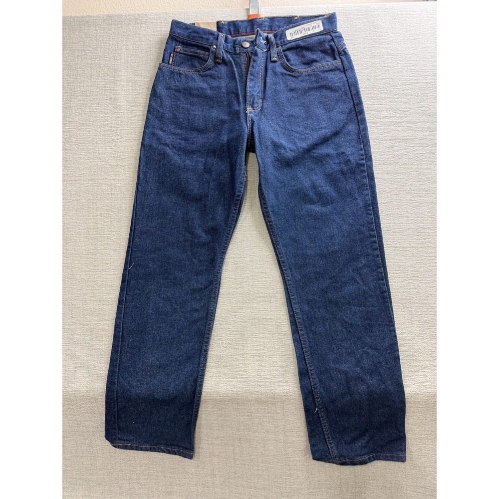 Bulwark Classic Heavyweight Excel FR Jeans Men 30x30 Blue Tapered Leg Logo Denim